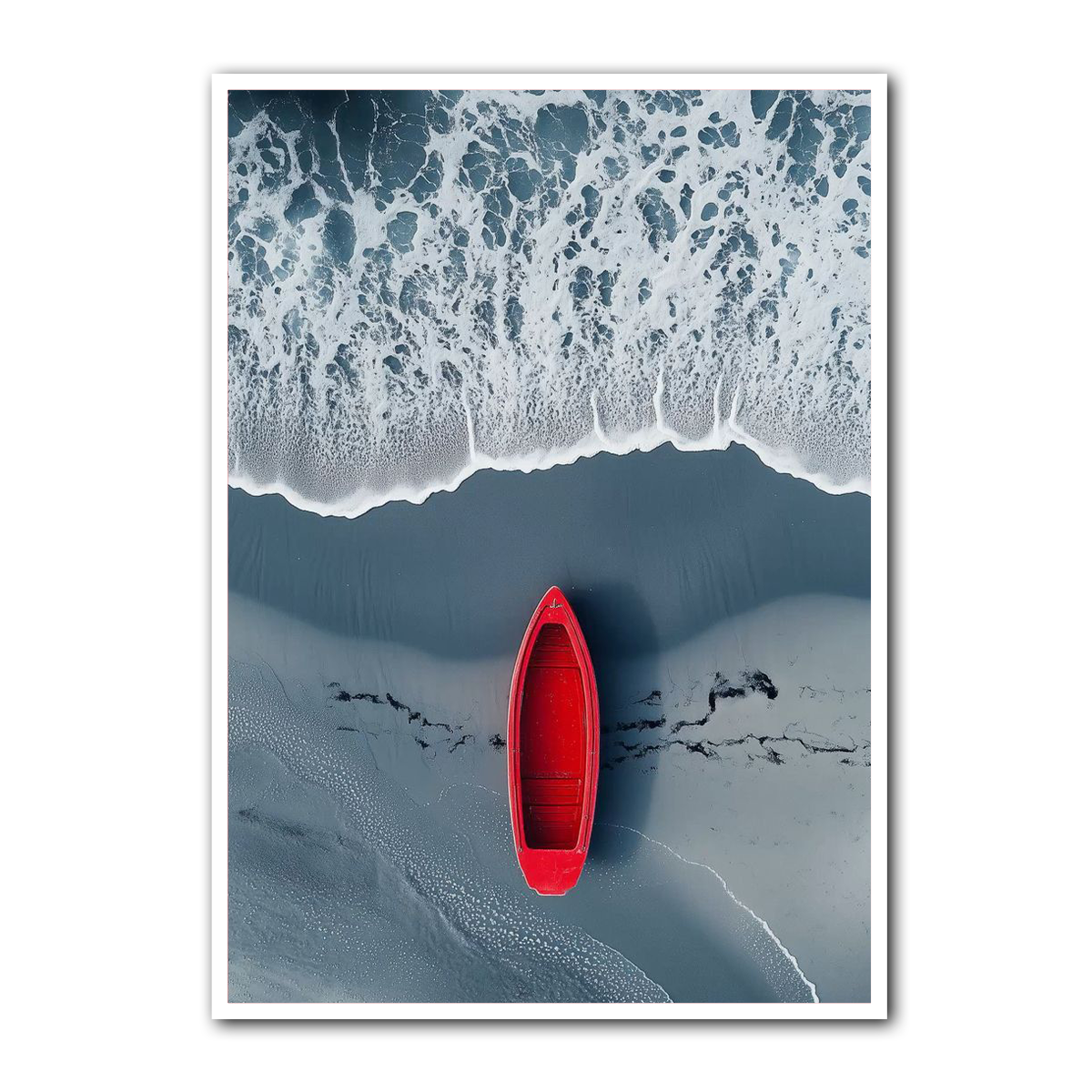 Solitude at Sea Beach Metal Wall Art
