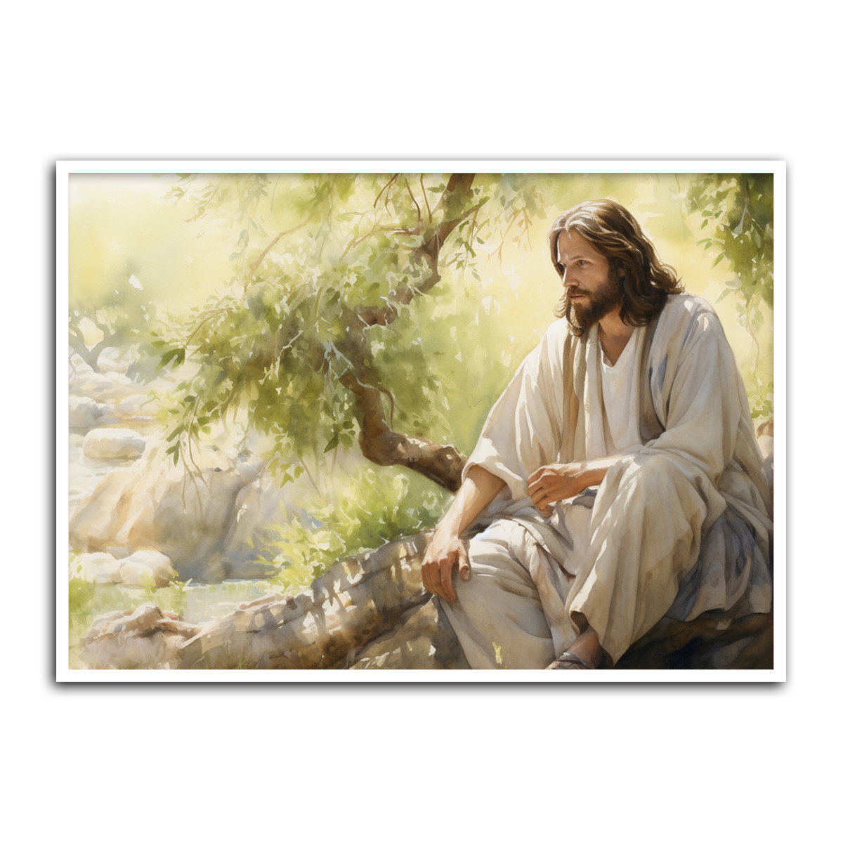 Jesus in Stillness – HD Metal Religious Wall Art