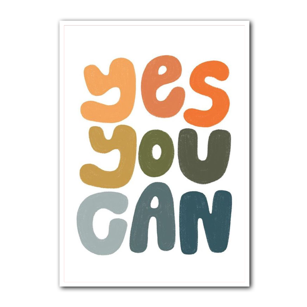 Yes You Can Kids Wall Art – Motivational HD Metal Print