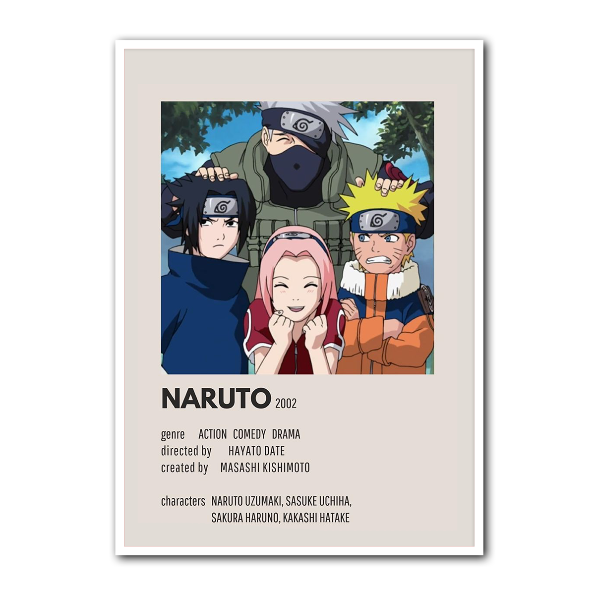 Naruto Uzumaki & Friends Metal Wall Art