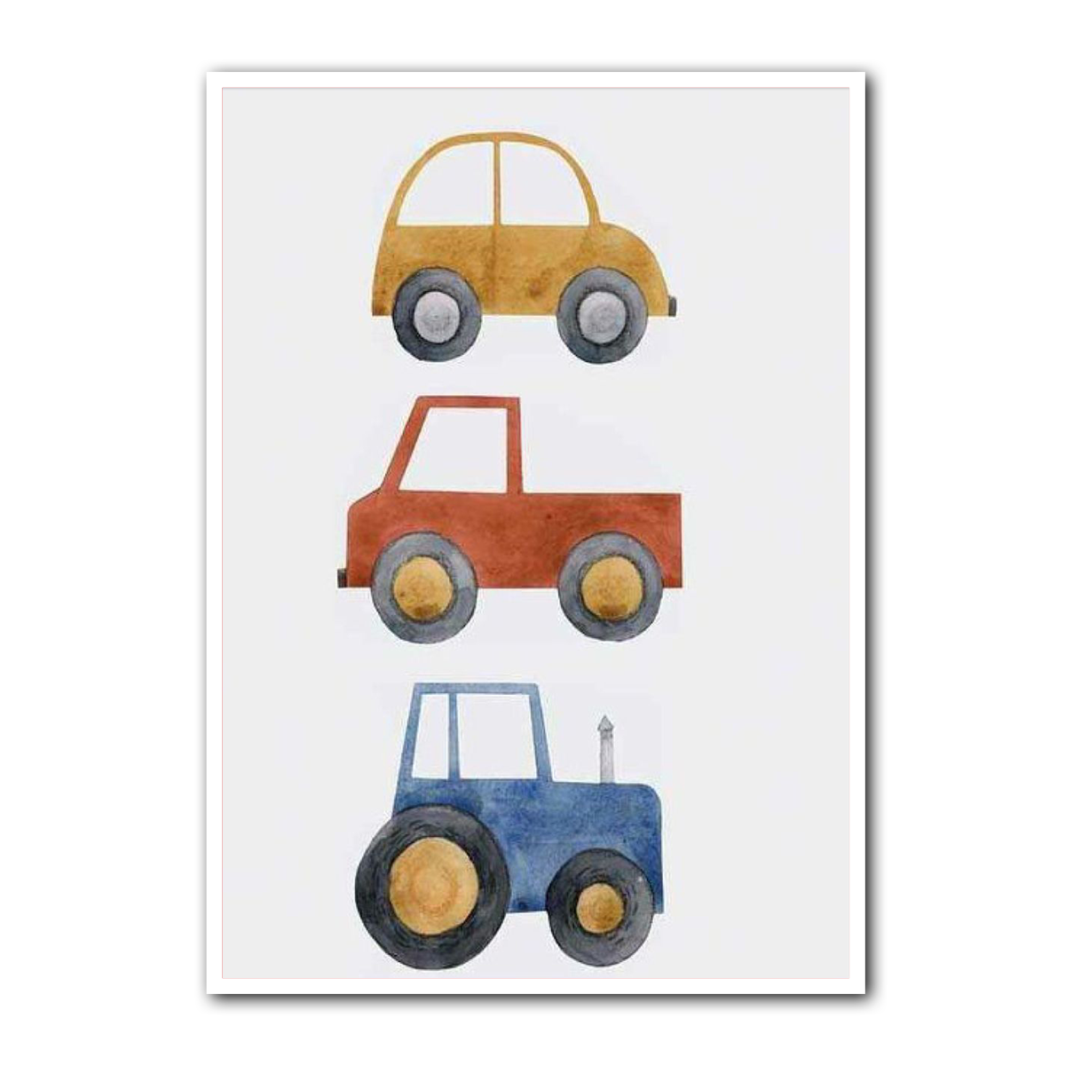 Kids Car Collection Metal Wall Art