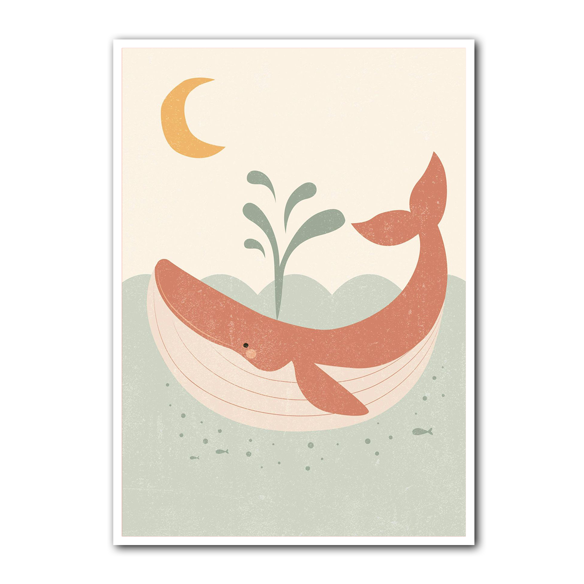 Dreamy Whale Kids Metal Wall Art