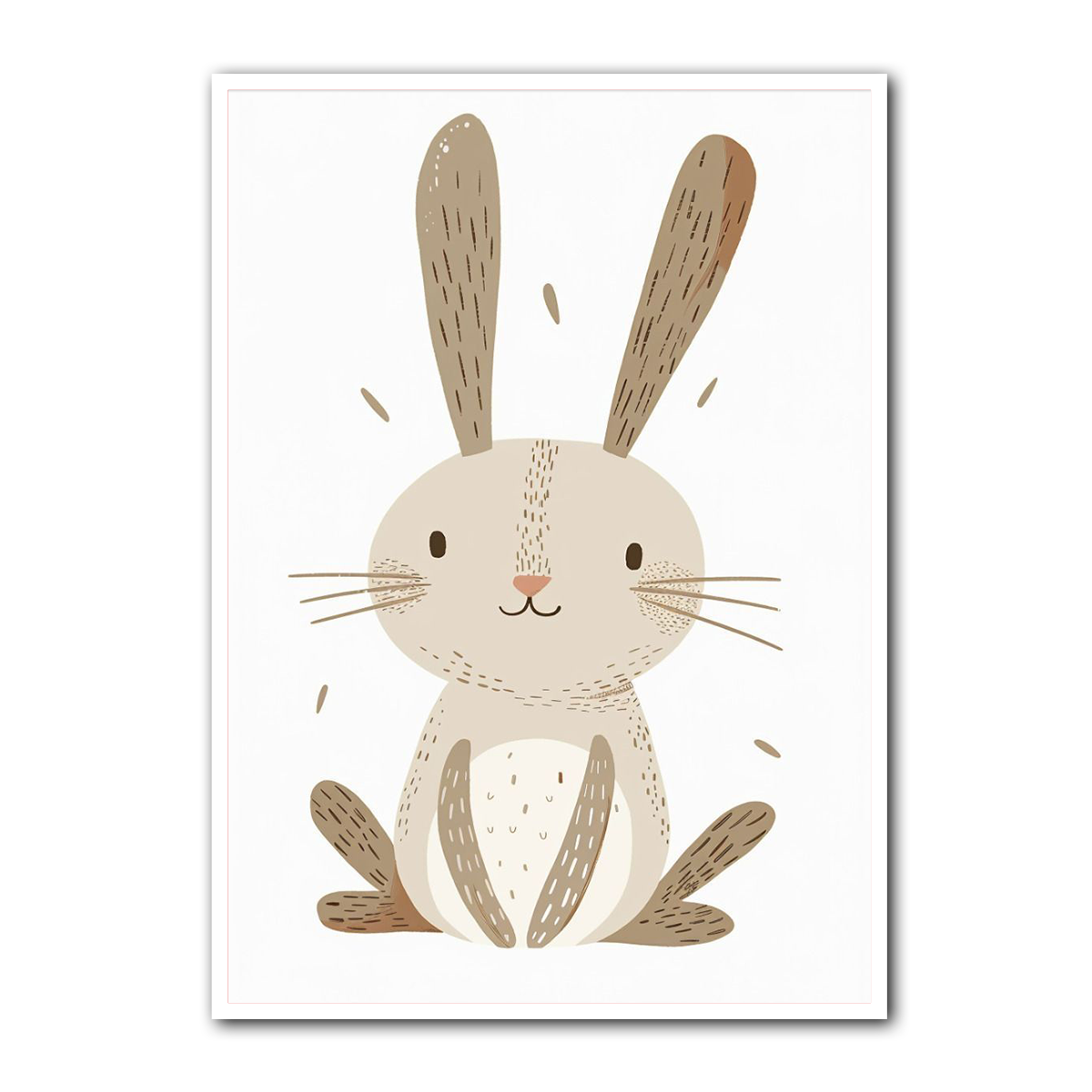 Sweet Bunny Kids Metal Wall Art