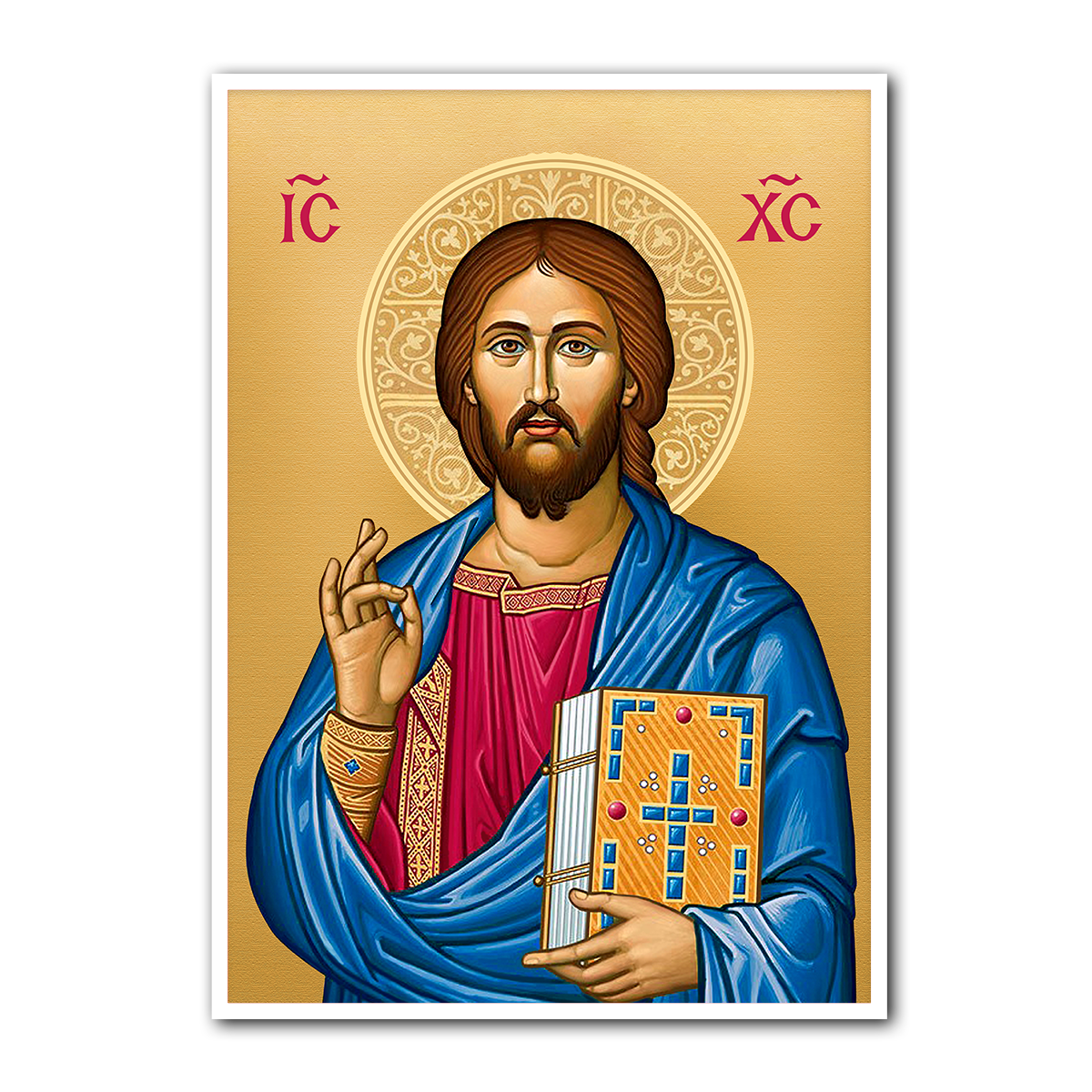 Christ Pantocrator – Orthodox Icon HD Metal Religious Wall Art