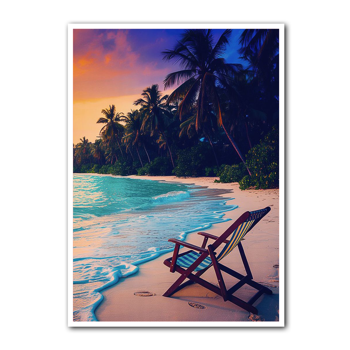 Sunset Serenity Beach Metal Wall Art