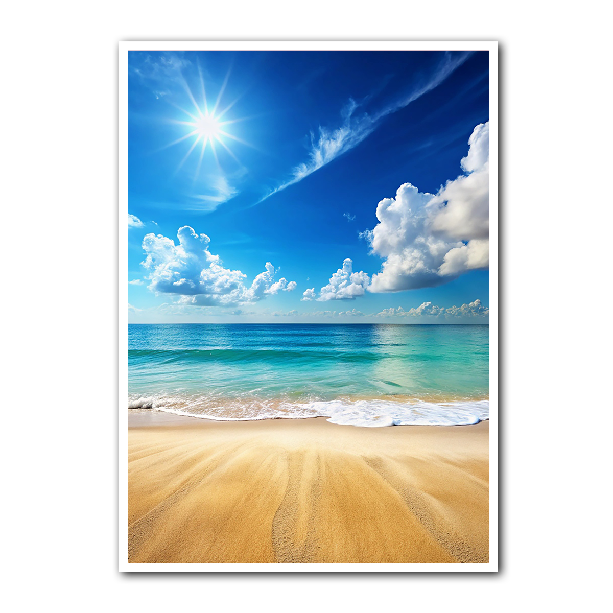 Azure Calm Beach Wall Art – Modern HD Metal Wall Art