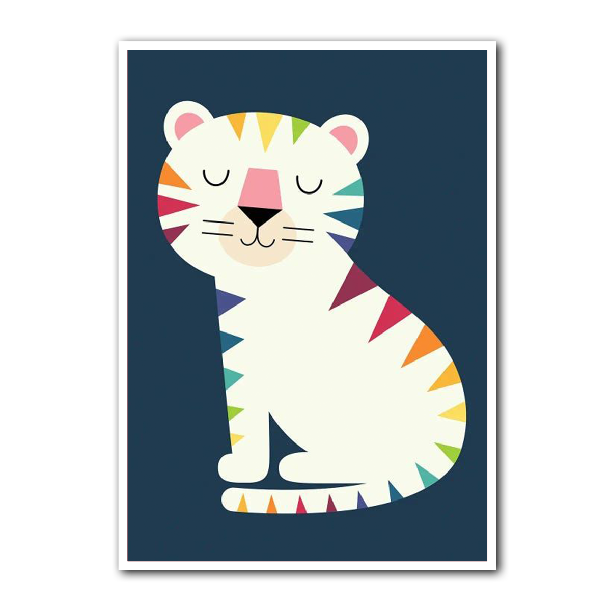 Rainbow Tiger Kids Metal Wall Art