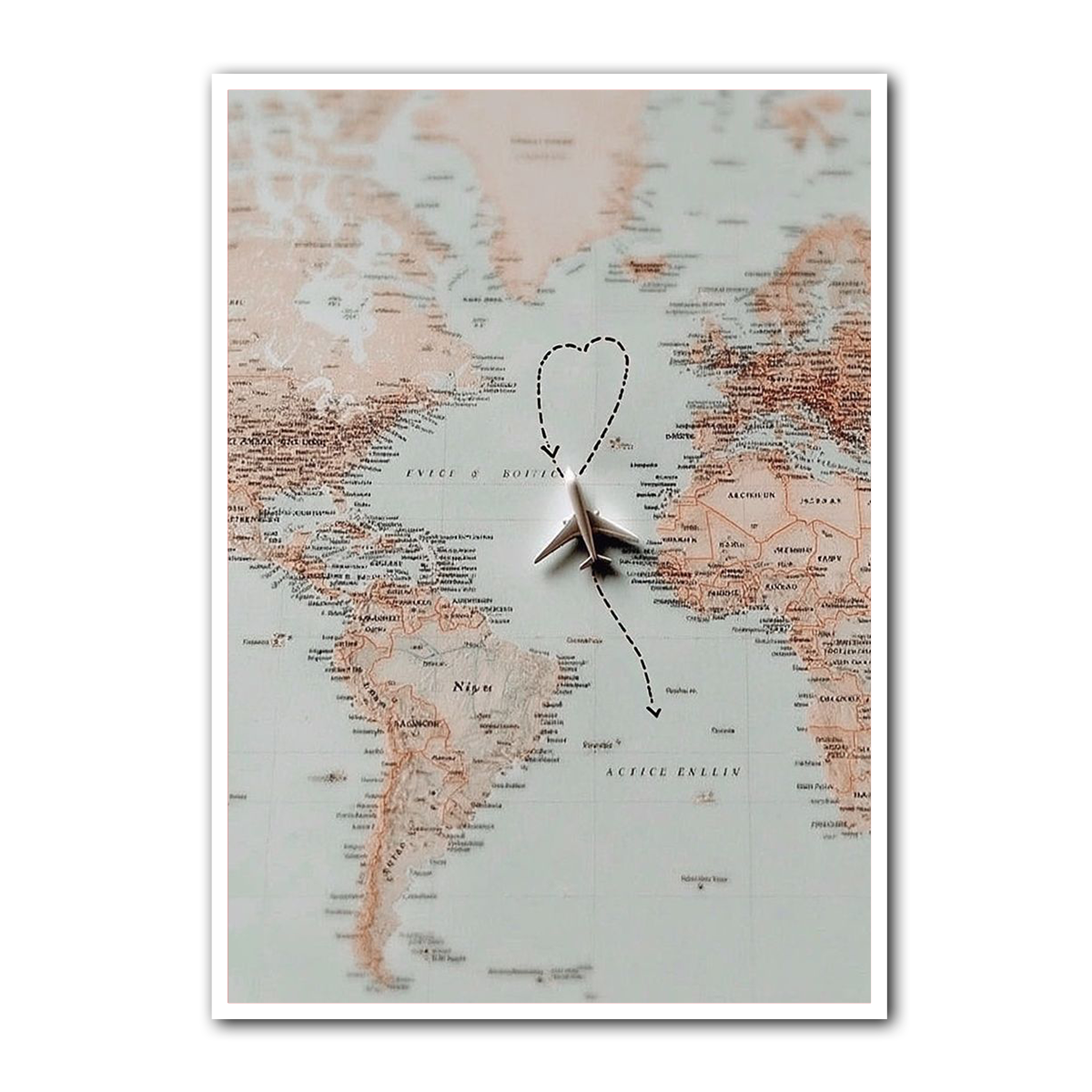 “Love in the Air” – Travel Map Metal Wall Art