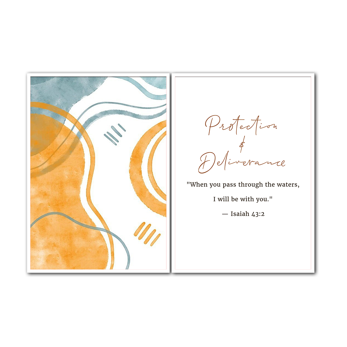 “I Will Be With You” – Isaiah 43:2 - 2 Panel Metal Wall Art