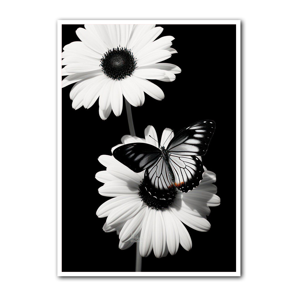 “Grace in Bloom” – Butterfly & Daisy Metal Wall Art