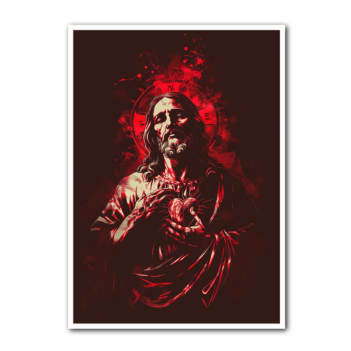 Sacred Heart of Jesus – Modern Faith Metal Wall Art