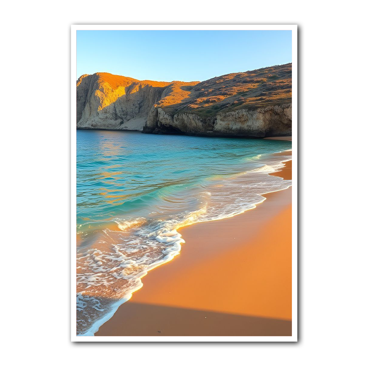 Golden Sands Beach Metal Wall Art