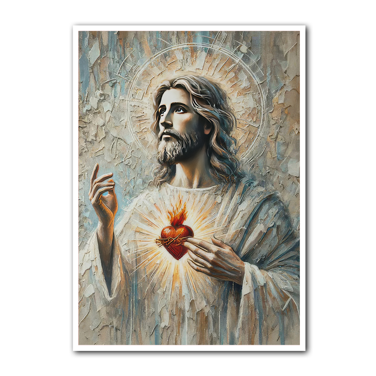 Divine Mercy & Love – Jesus Sacred Heart Metal Wall Art