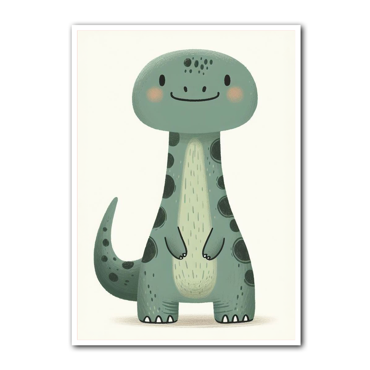 Cute Dinosaur Nursery Metal Wall Art