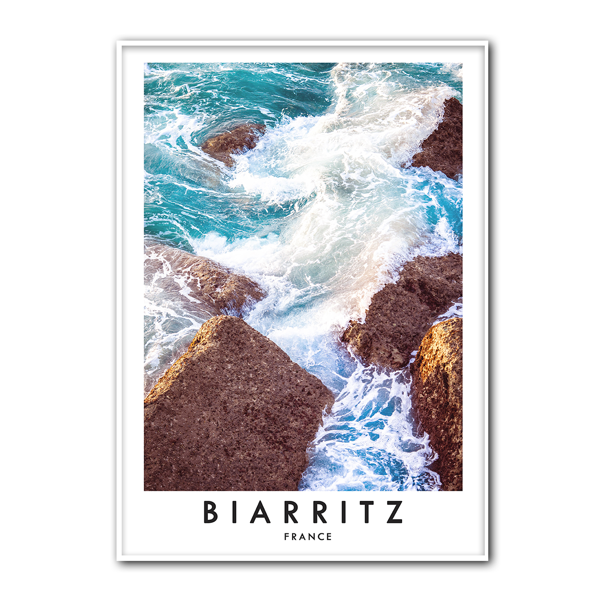 Biarritz Ocean View Metal Wall Art