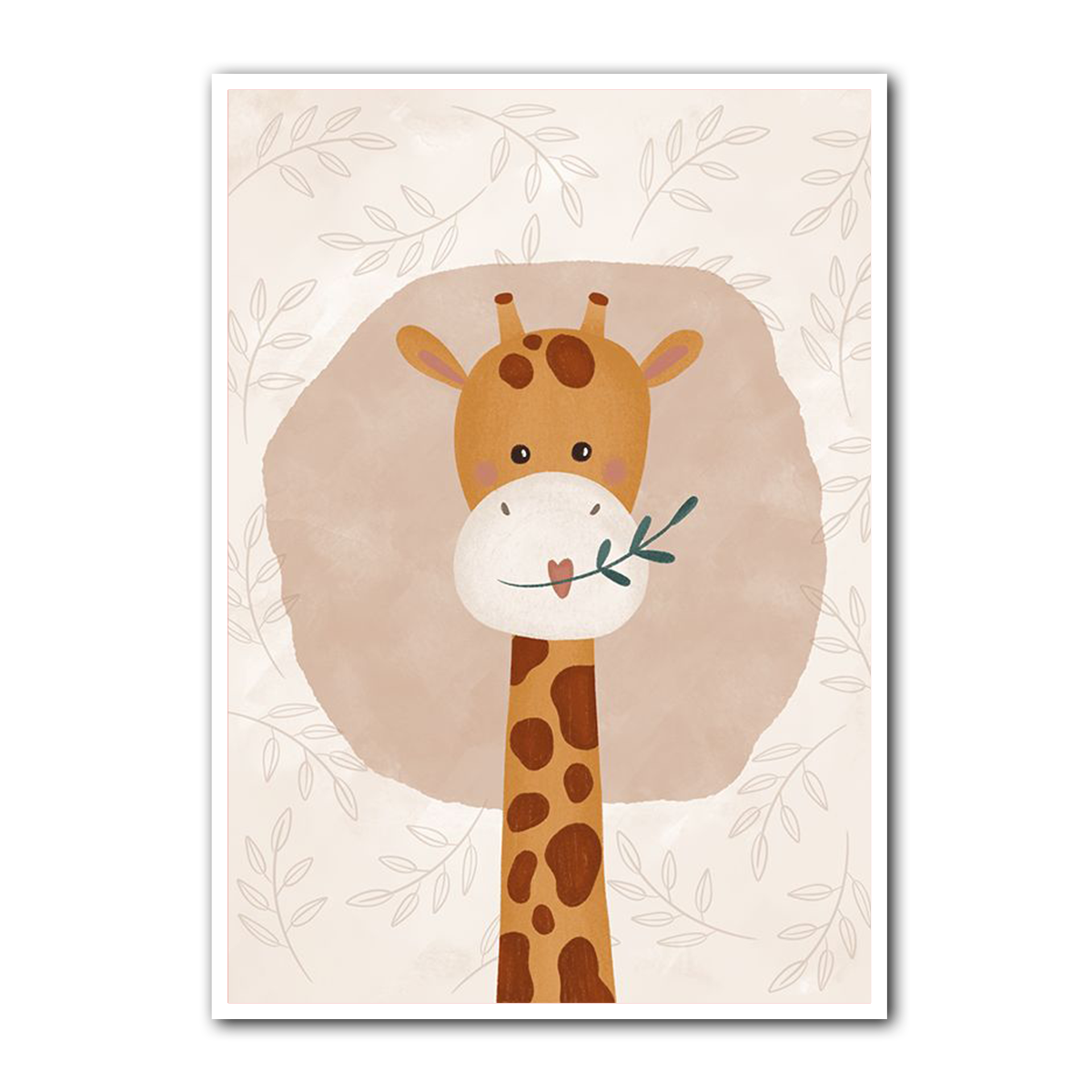 Baby Giraffe Nursery Metal Wall Art