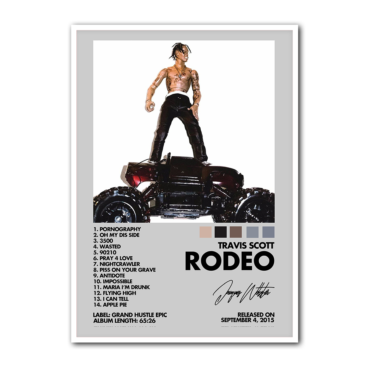 Travis Scott RODEO Cover Metal Wall Art
