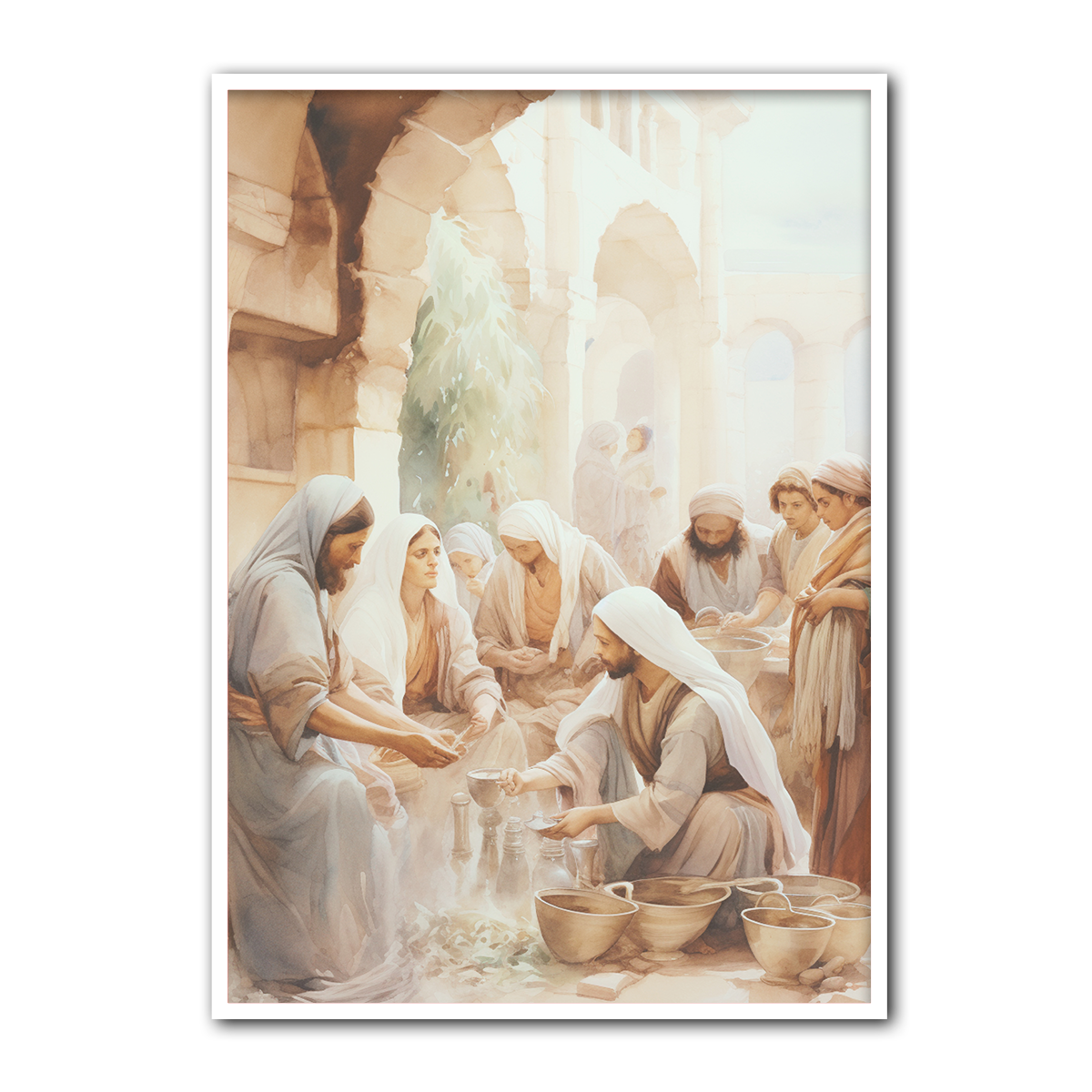The Washing of Feet – Humility and Grace HD Metal Wall Art