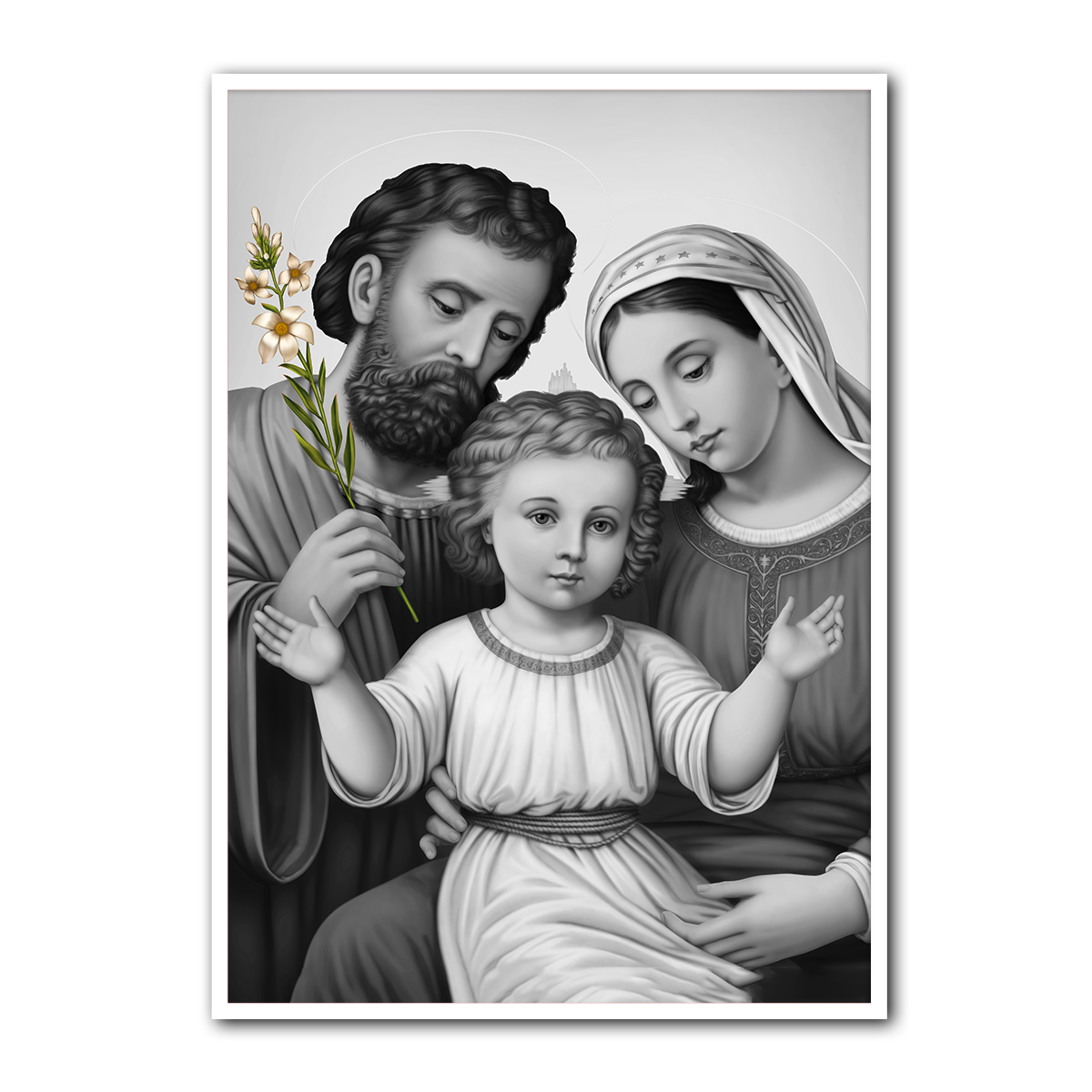 Jesus, Mary & Joseph – Holy Family Metal Wall Art