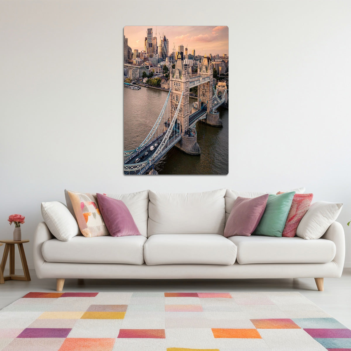 London Tower Bridge – Sunset Cityscape Metal Wall Art