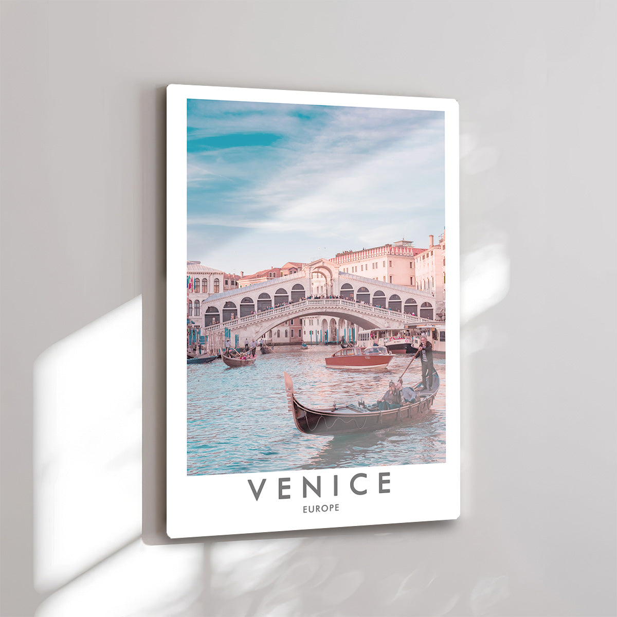 Romantic Venice Canal Metal Wall Art