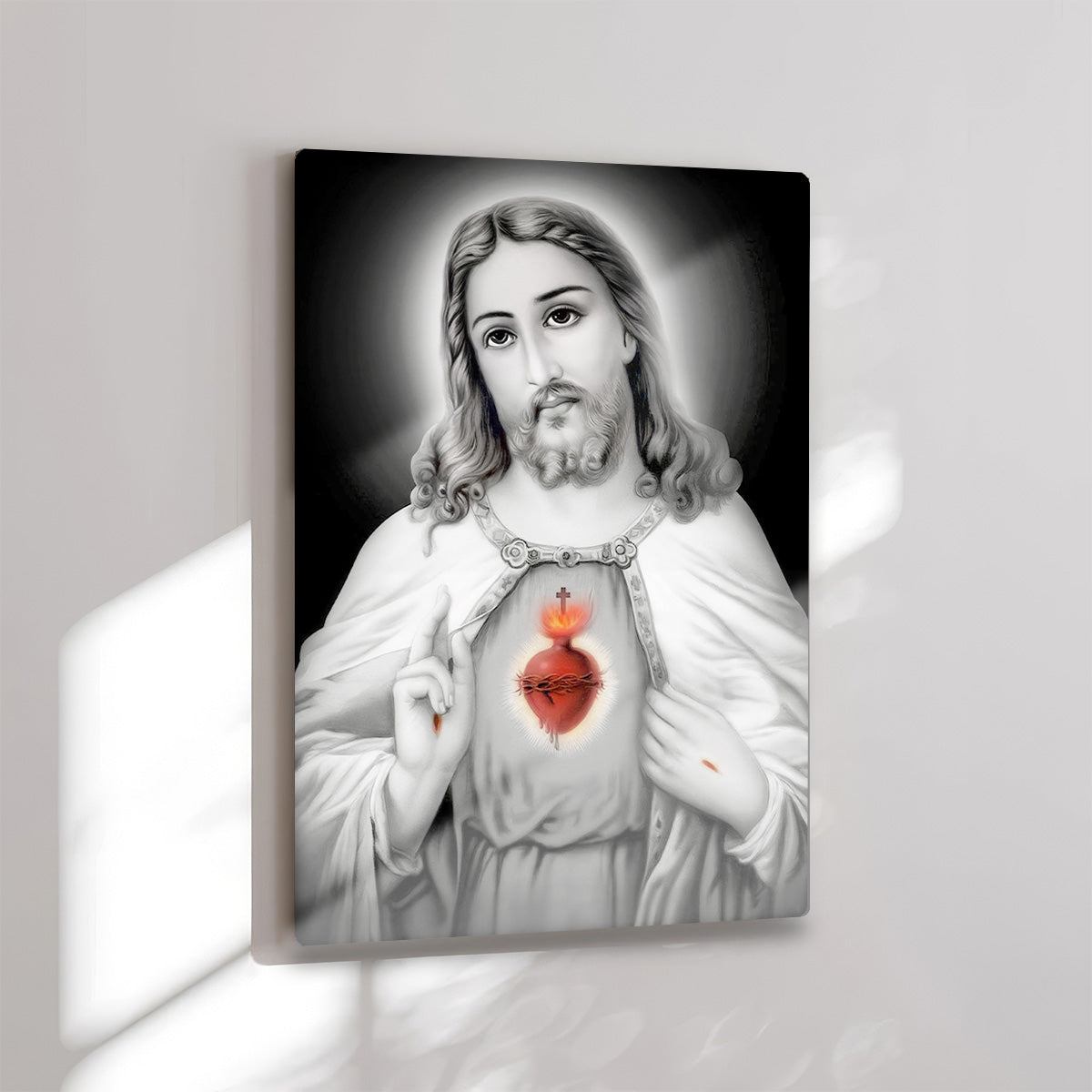 Divine Mercy – Jesus Sacred Heart Metal Wall Art