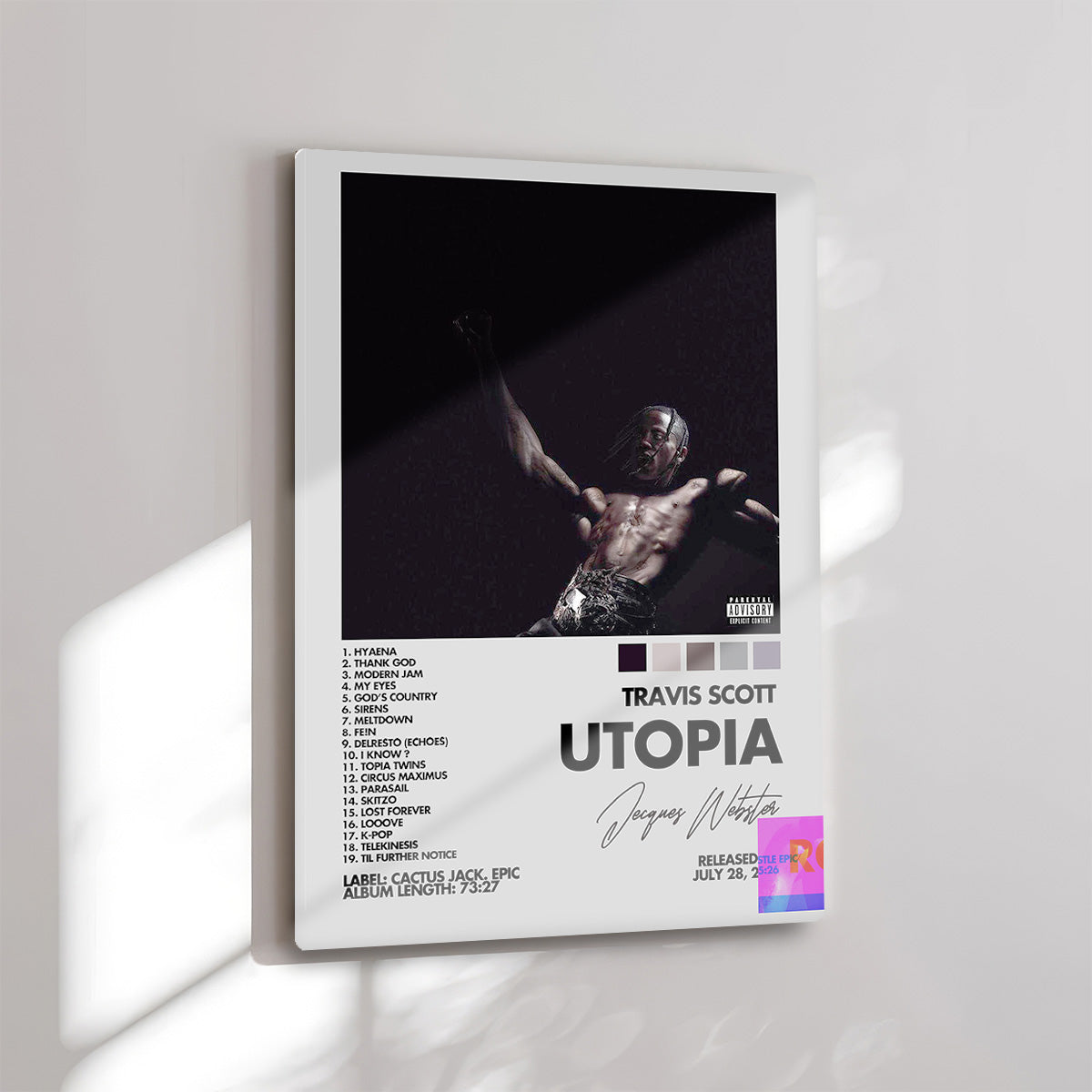 Travis Scott UTOPIA Album Metal Wall Art