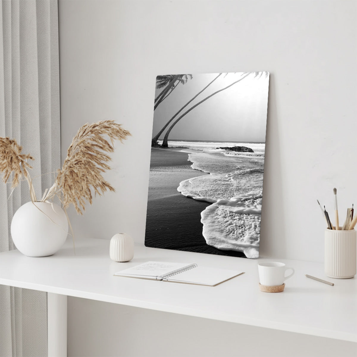 “Waves of Calm” – Modern Beach Metal Wall Art