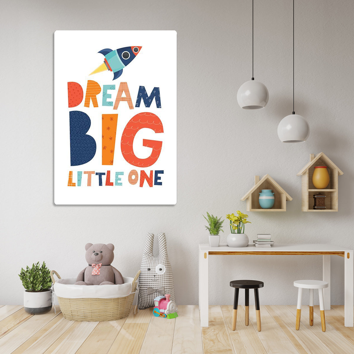Dream Big Little One Kids Wall Art – HD Metal Print