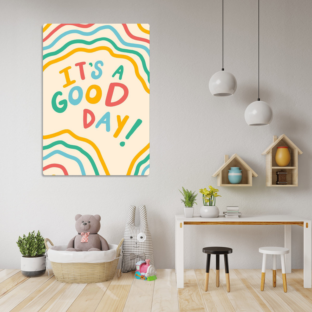 Positive Quote Kids Wall Art – Colourful HD Metal Print