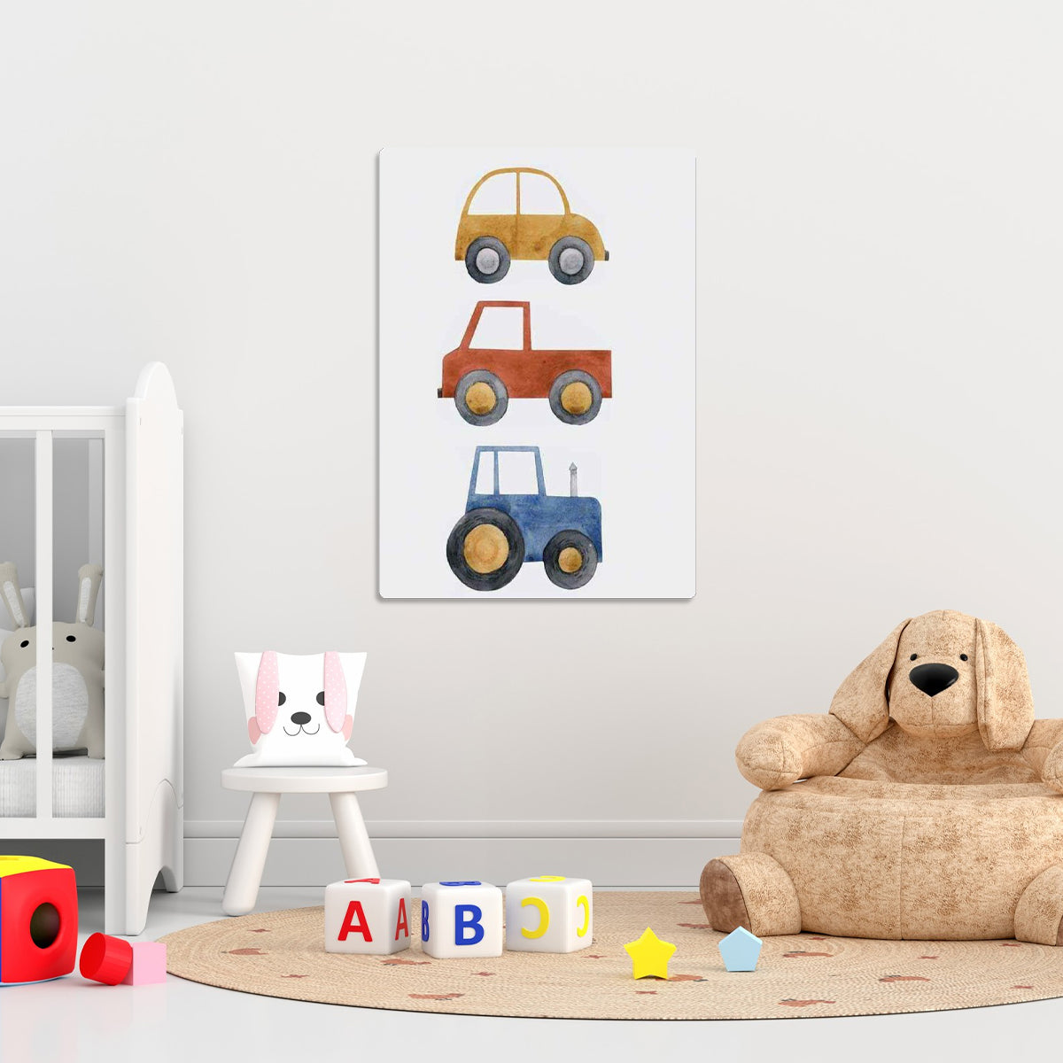 Kids Car Collection Metal Wall Art