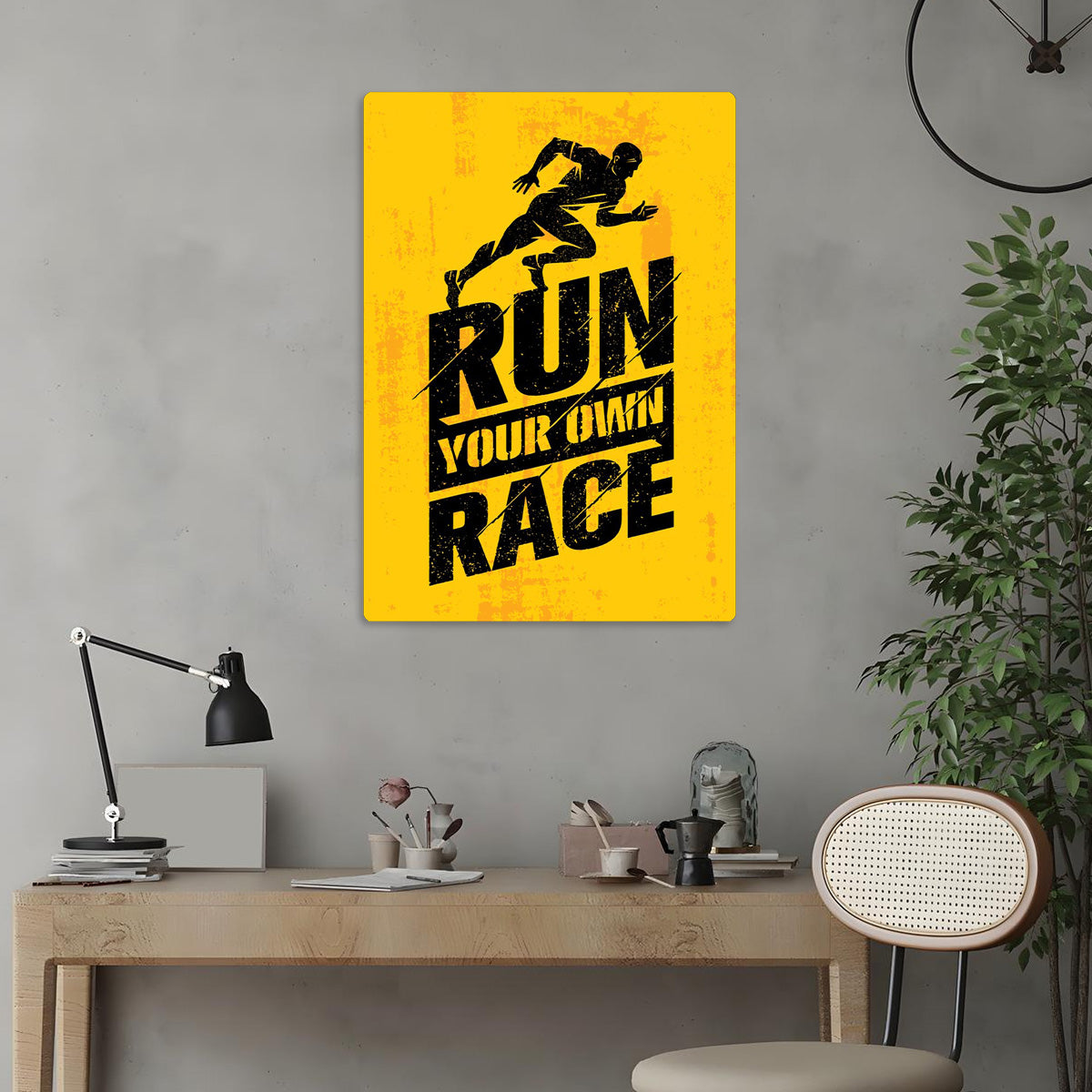 Run Your Own Race – Motivational Metal Wall Art