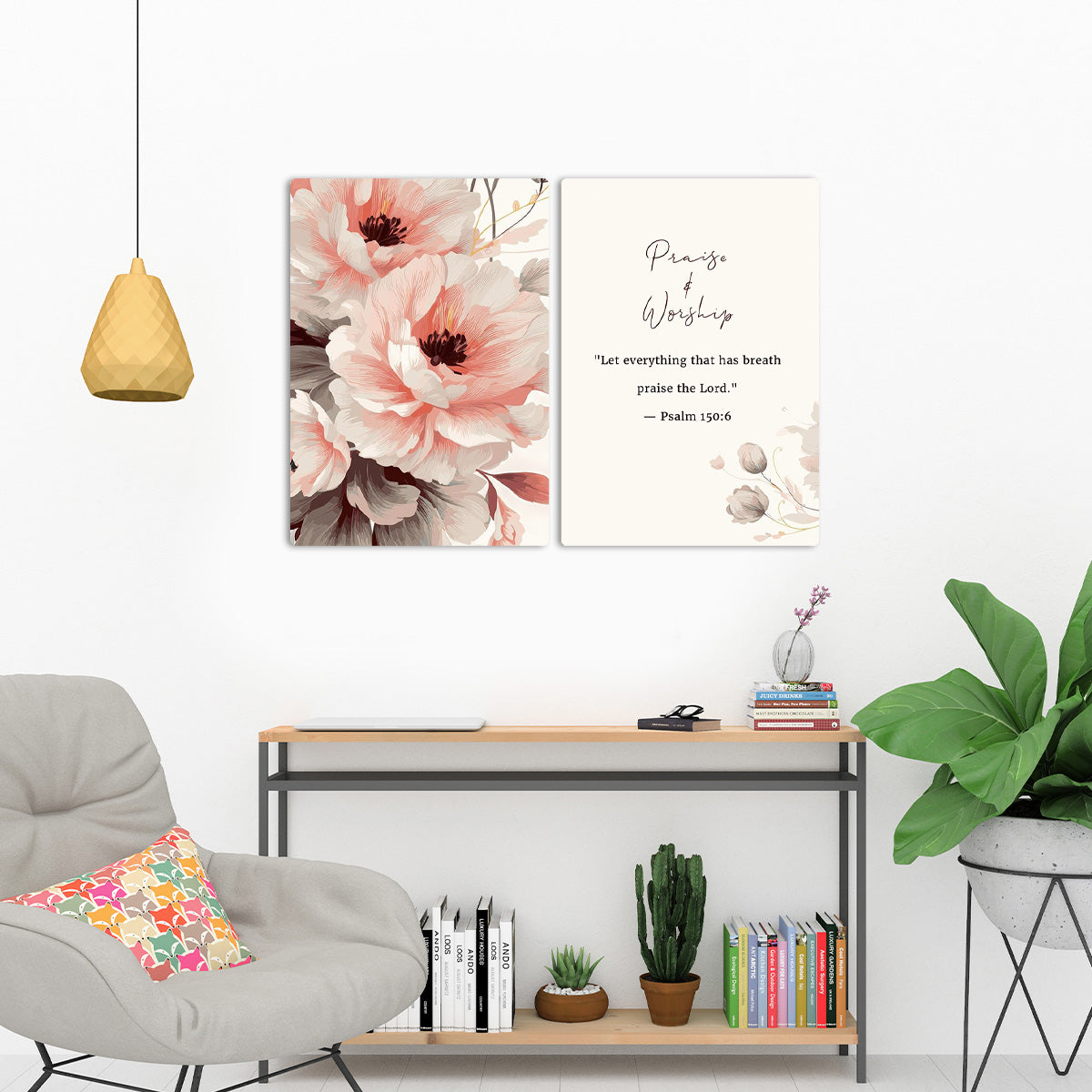 Praise & Worship – Psalm 150:6 - 2 Panel Metal Wall Art