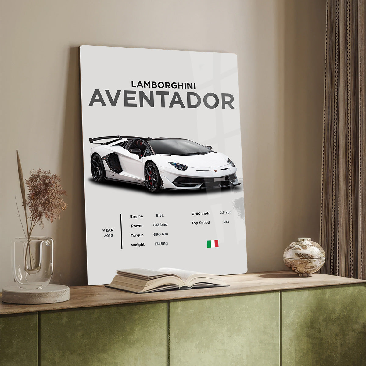 Lamborghini Aventador Metal Wall Art