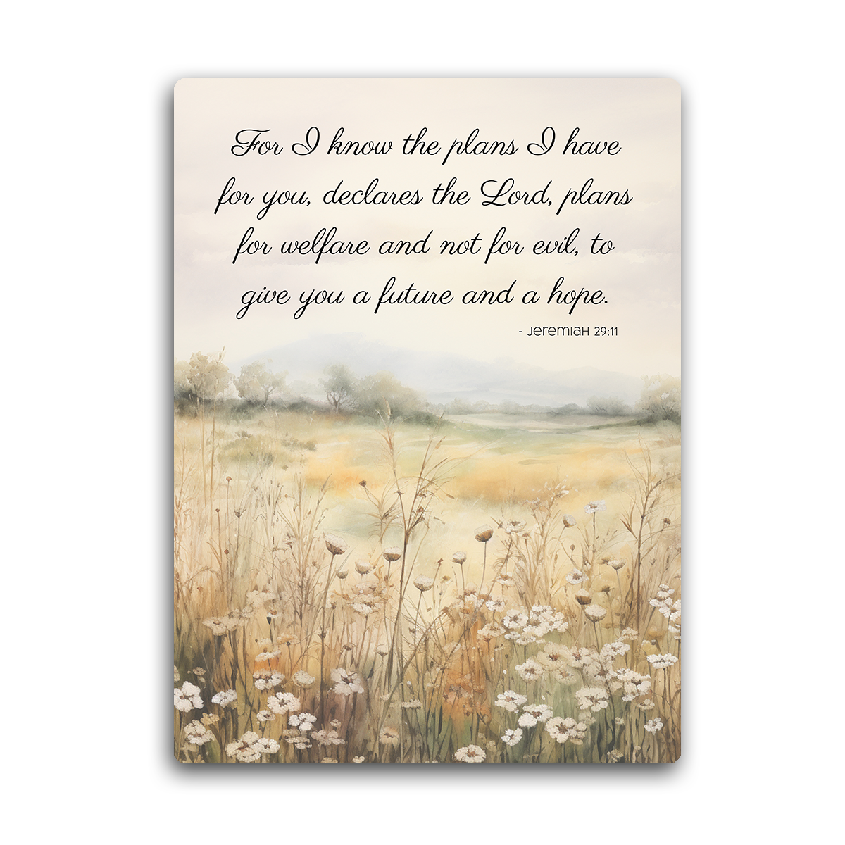 Jeremiah 29:11 Bible Quote - HD Metal Wall Art