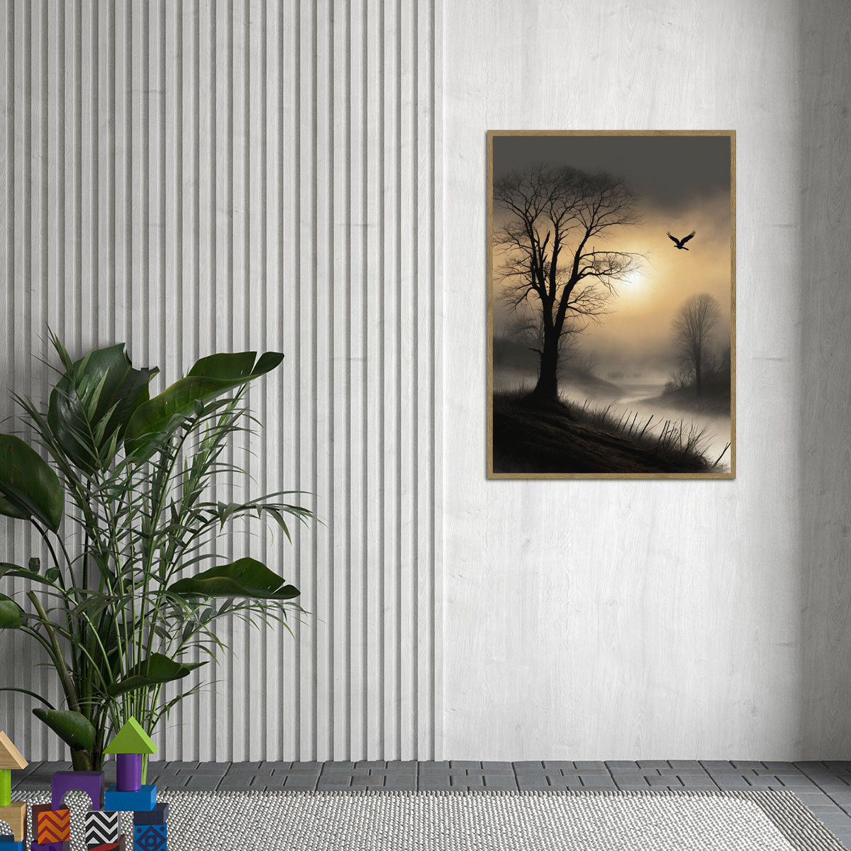 “Whispers of Dawn” – Tranquil Sunrise Nature Metal Wall Art