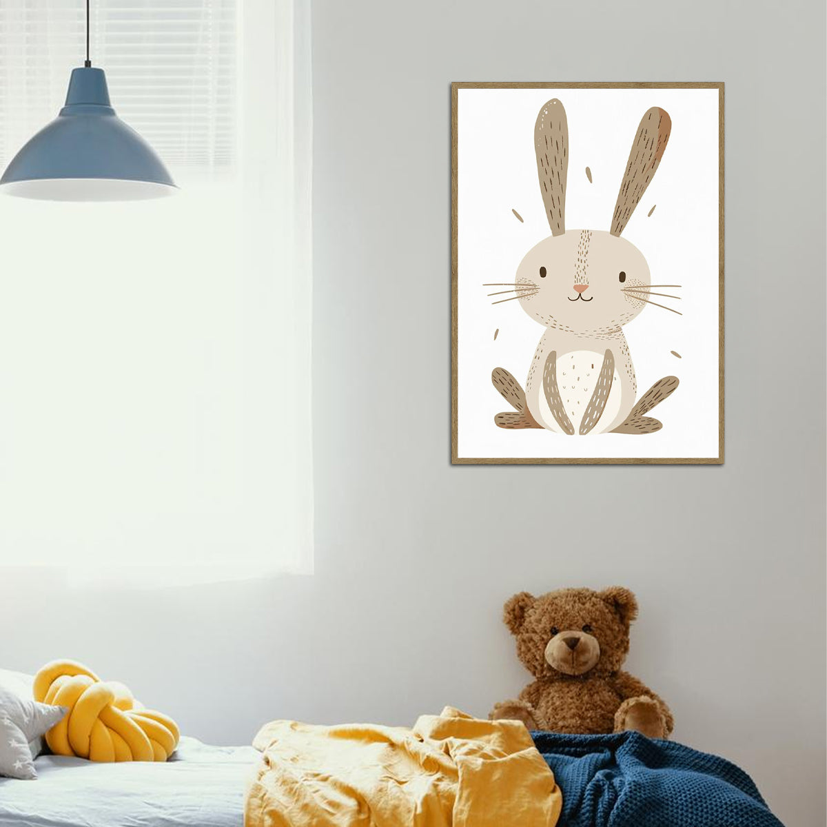 Sweet Bunny Kids Metal Wall Art
