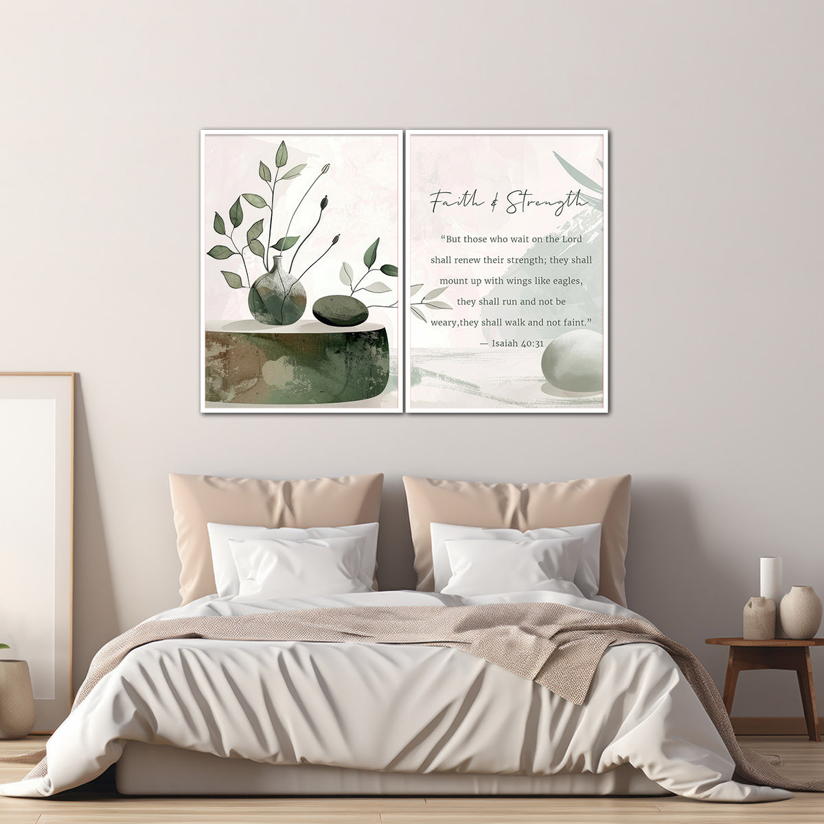 Faith & Strength – Isaiah 40:31 - 2 Panel Metal Wall Art