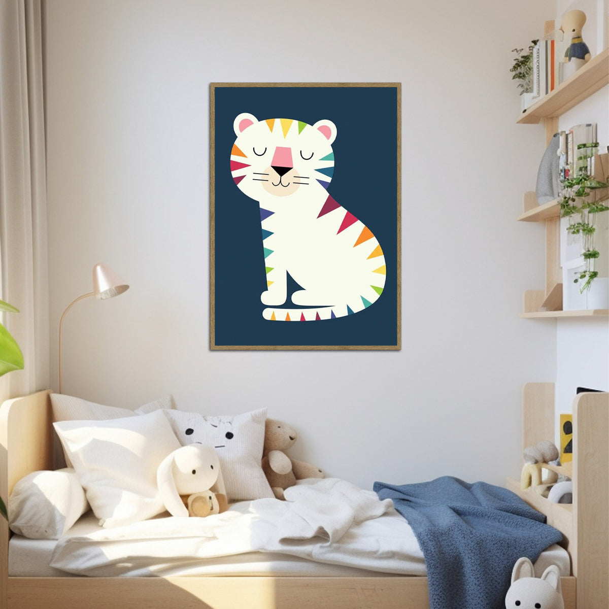 Rainbow Tiger Kids Metal Wall Art