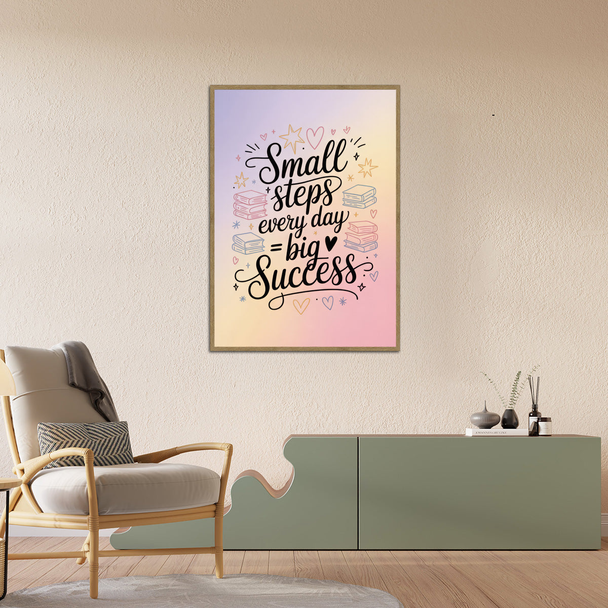 Small Steps Big Success – Motivational Quote Metal Wall Art