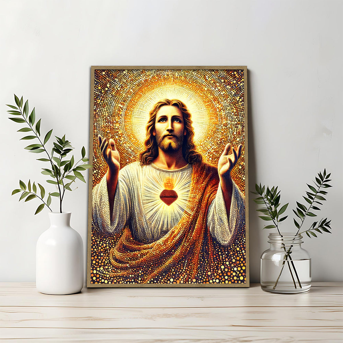 The Glorious Light of Jesus – Sacred Heart Metal Wall Art