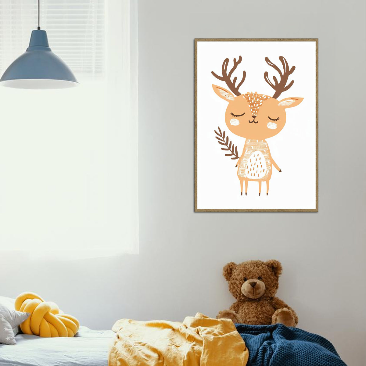 Dreamy Deer Kids Metal Wall Art