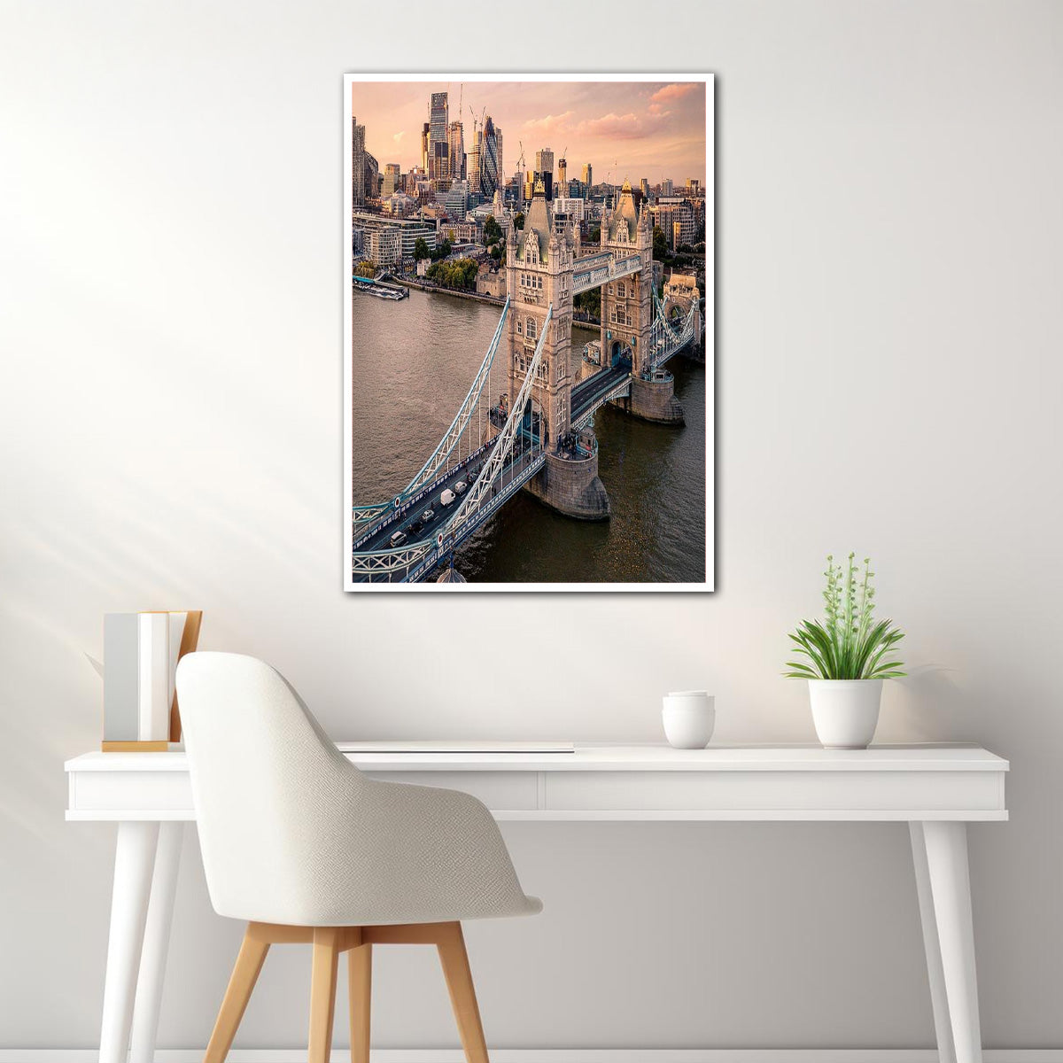 London Tower Bridge – Sunset Cityscape Metal Wall Art