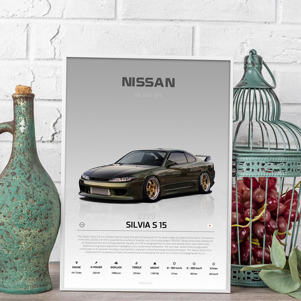 Nissan Silvia S15 Metal Wall Art