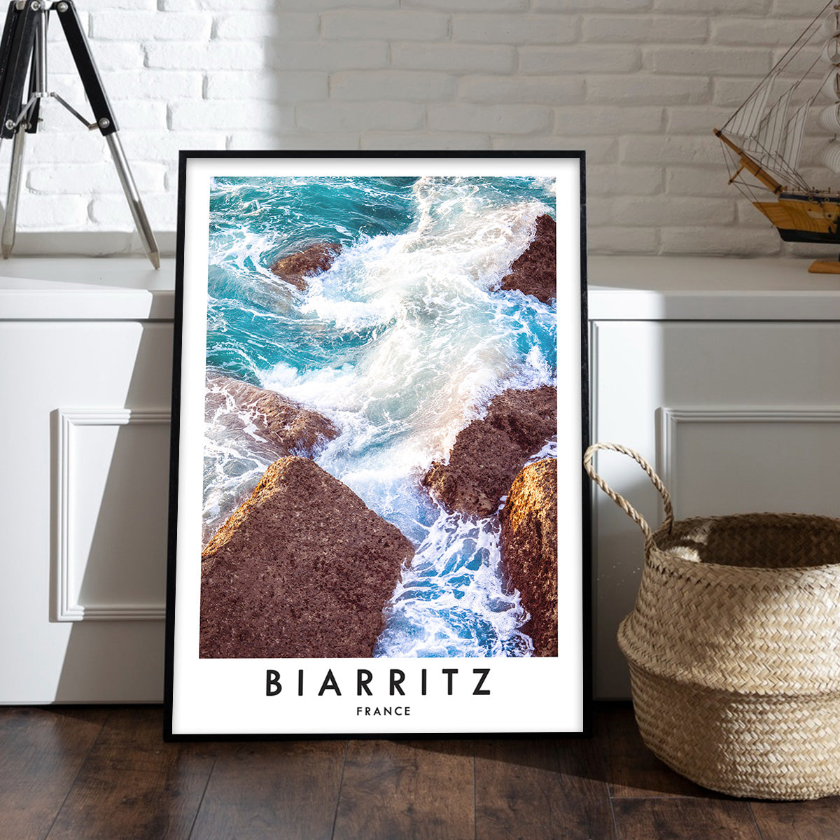 Biarritz Ocean View Metal Wall Art