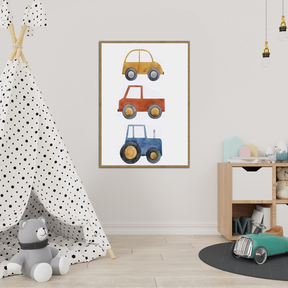 Kids Car Collection Metal Wall Art