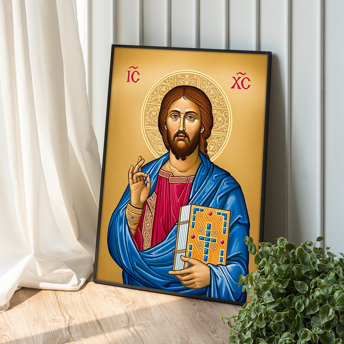 Christ Pantocrator – Orthodox Icon HD Metal Religious Wall Art