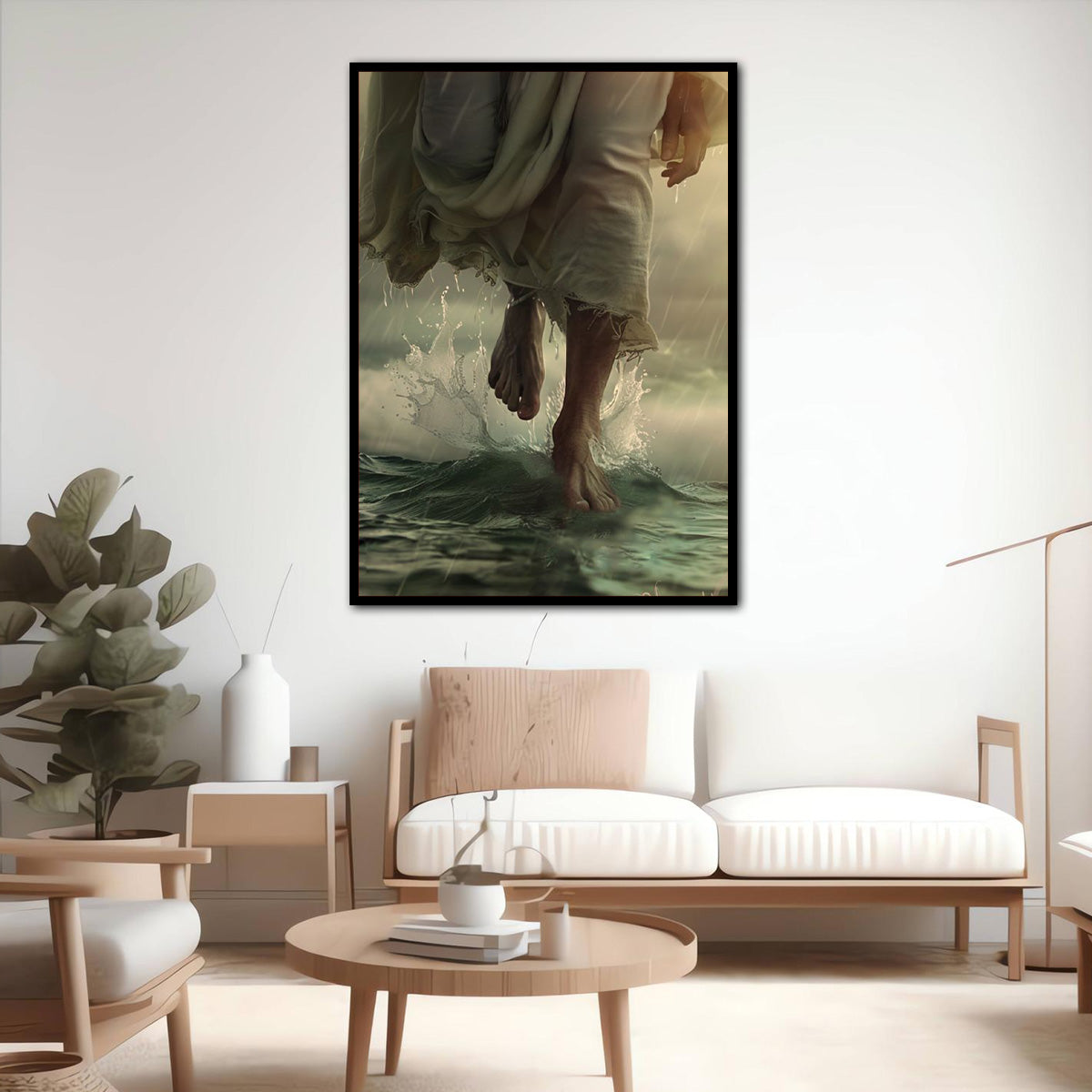 “Walk by Faith” – Jesus Walking on Water Wall Art | HD Metal Print