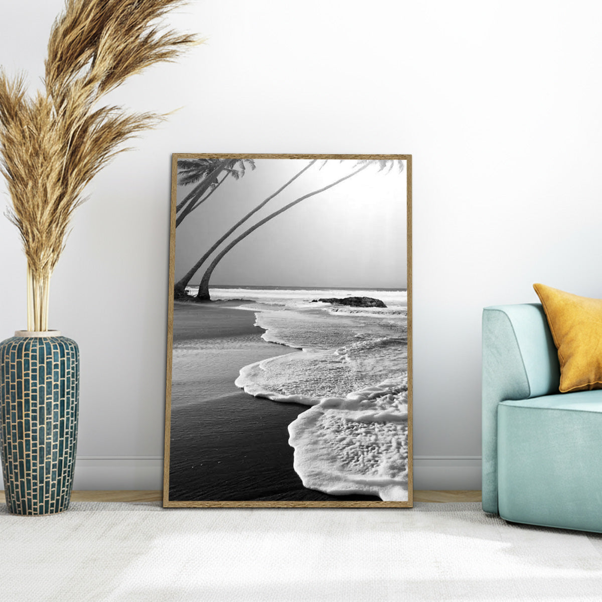 “Waves of Calm” – Modern Beach Metal Wall Art