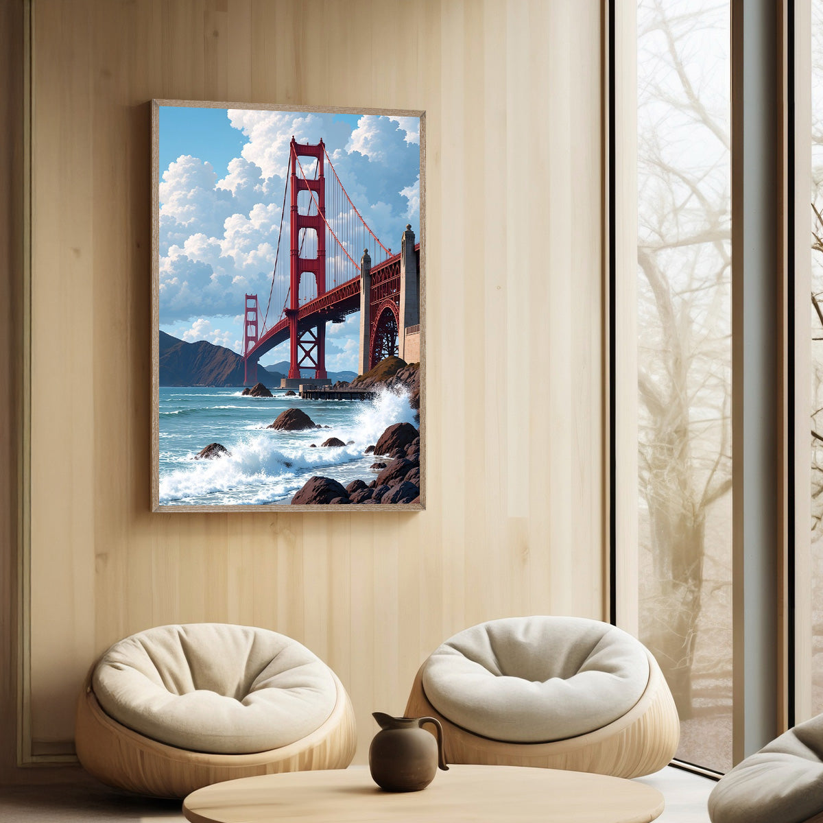 “Golden Horizon” – Golden Gate Bridge Metal Wall Art